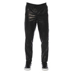Trussardi Black Lamb Leather Men Pant TR-24082-IT44 | XS