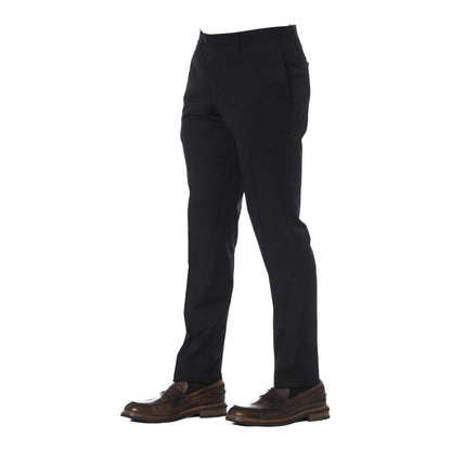 Trussardi Black Virgin Wool Men's Trouser