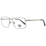 Designer unisex metal glasses frame with rectangular lenses and branded logo on the lens. Ideal for a sophisticated, modern look.