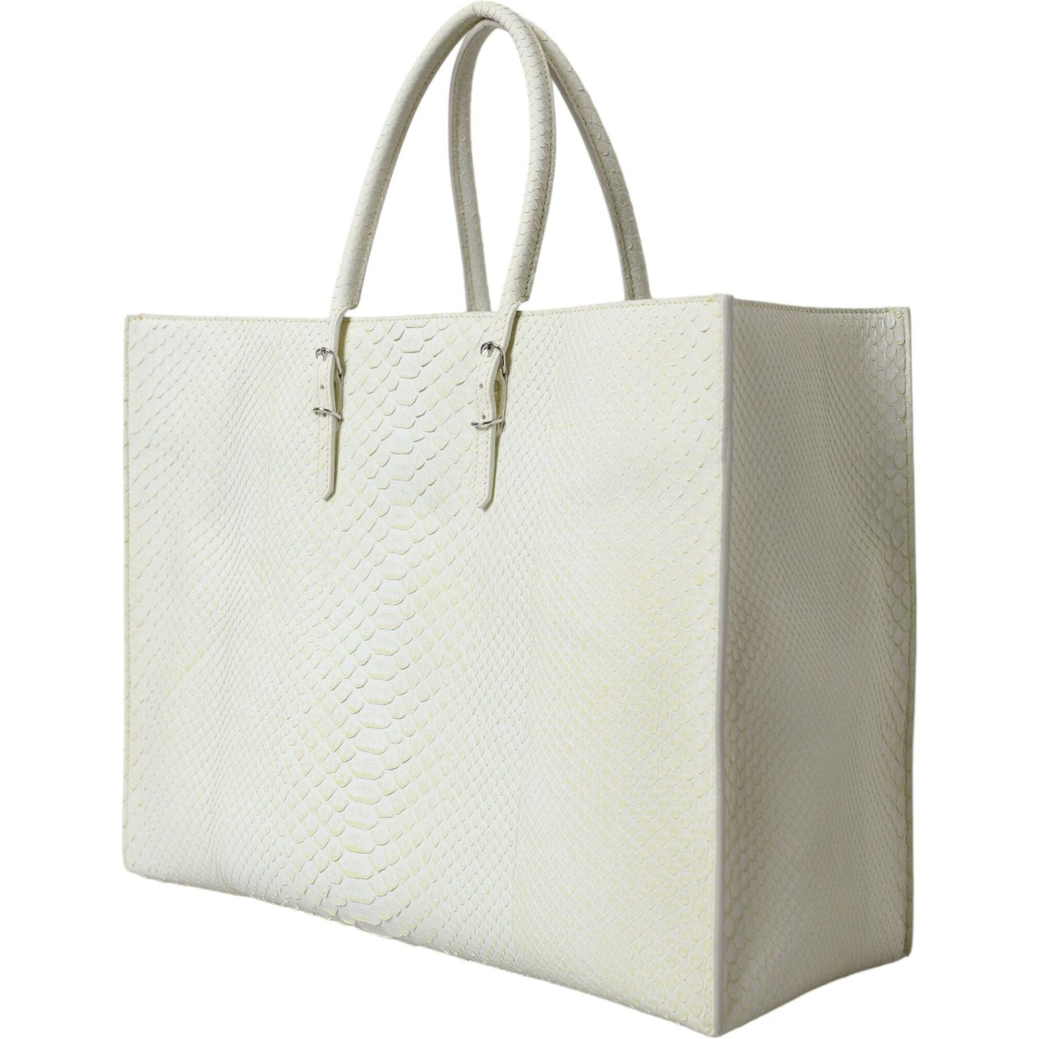 Balenciaga White Yellow Exotic Skin Leather Shopping Tote PAPIER Bag