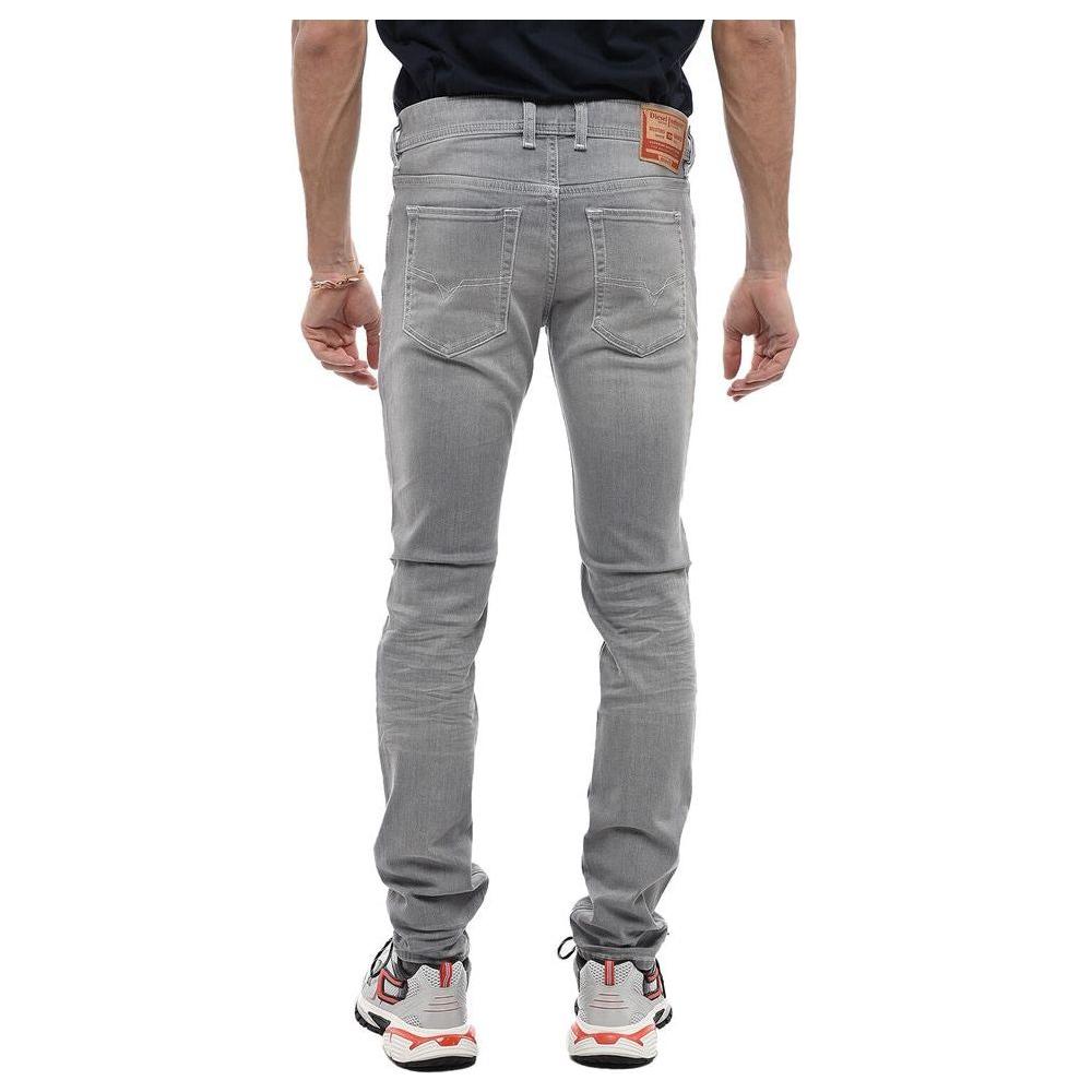 Diesel Gray Cotton Men Skinny Jean