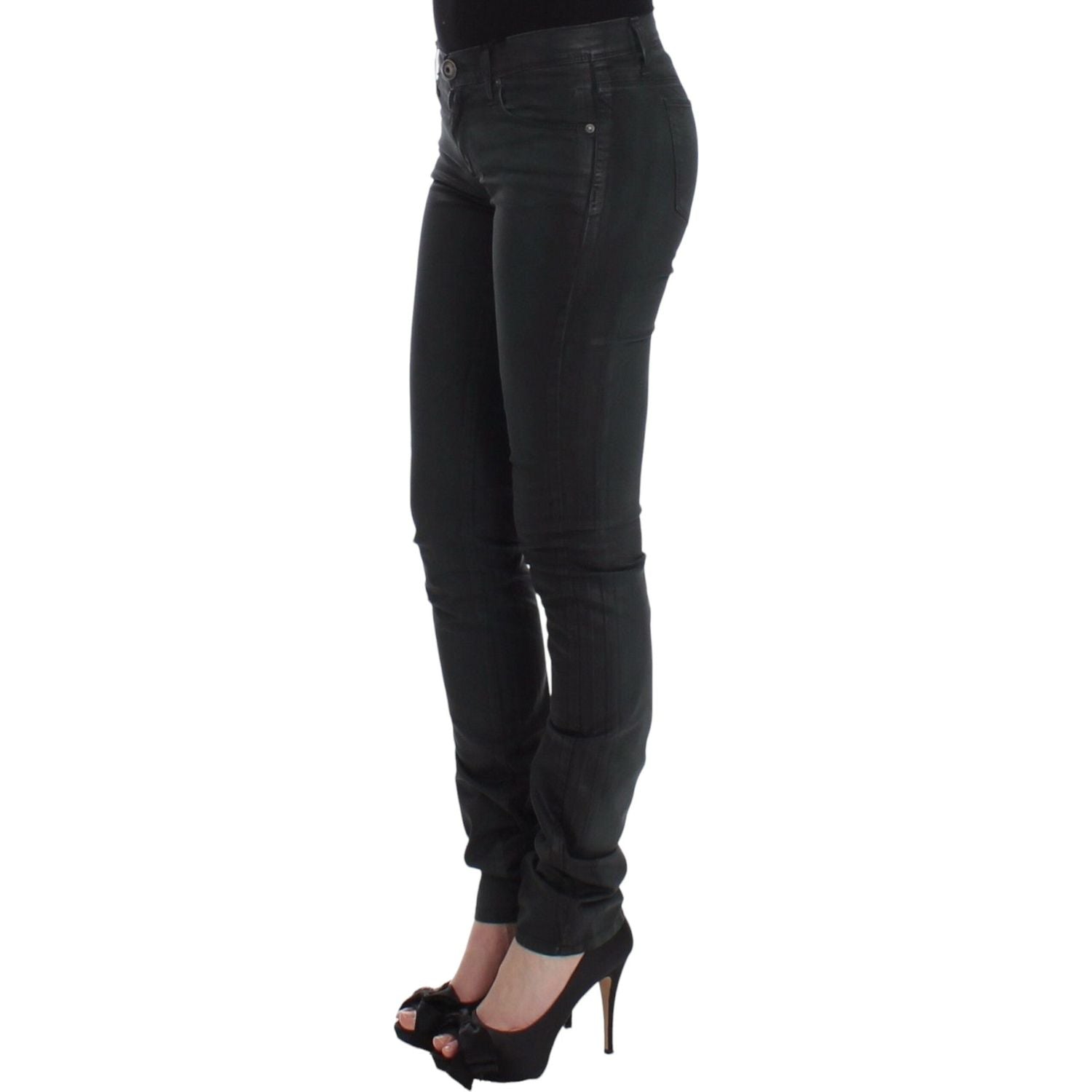 Ermanno Scervino Green Slim Jeans Denim Pants Straight Leg Stretch