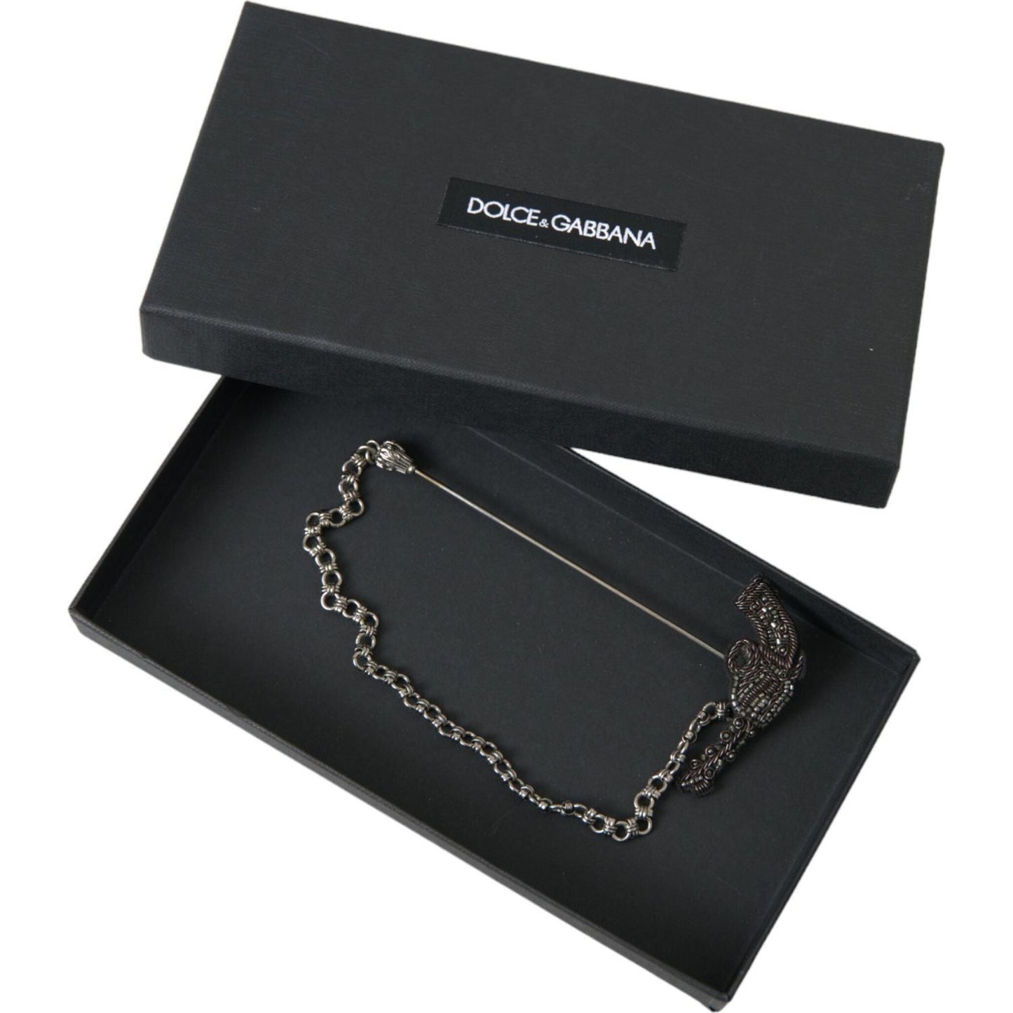 Dolce & Gabbana Brass Copper Silk Revolver Gun Men Brooch Lapel Pin Brooch