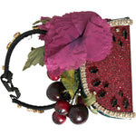 Dolce & Gabbana Red Watermelon Cherry Crystal Hairband Statement Diadem SMY101418
