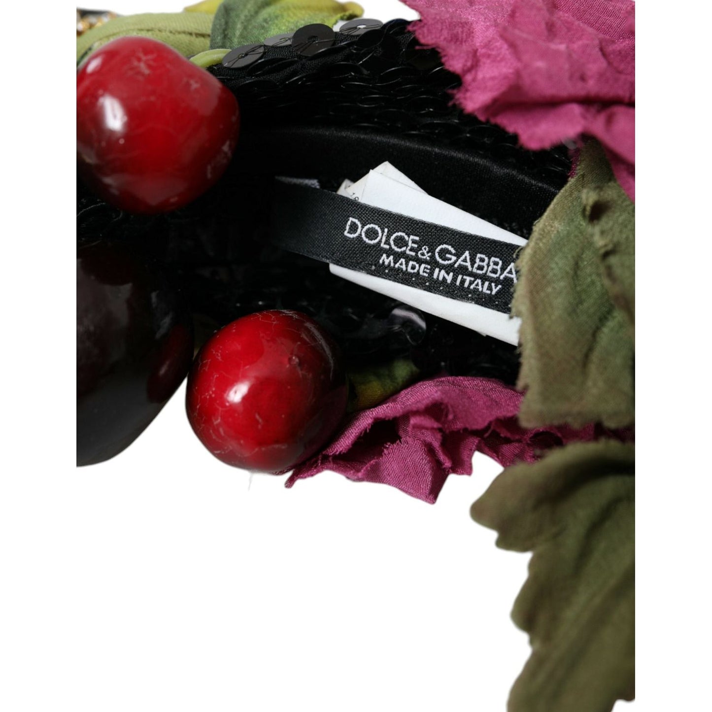 Dolce & Gabbana Red Watermelon Cherry Crystal Hairband Statement Diadem SMY101418