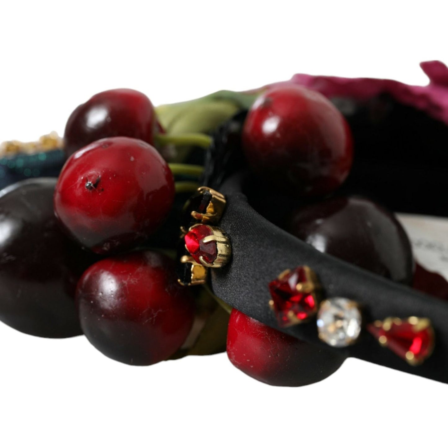 Dolce & Gabbana Red Watermelon Cherry Crystal Hairband Statement Diadem SMY101418