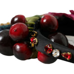 Dolce & Gabbana Red Watermelon Cherry Crystal Hairband Statement Diadem SMY101418