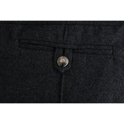 Ermanno Scervino Gray Virgin Wool Skinny Casual Pants