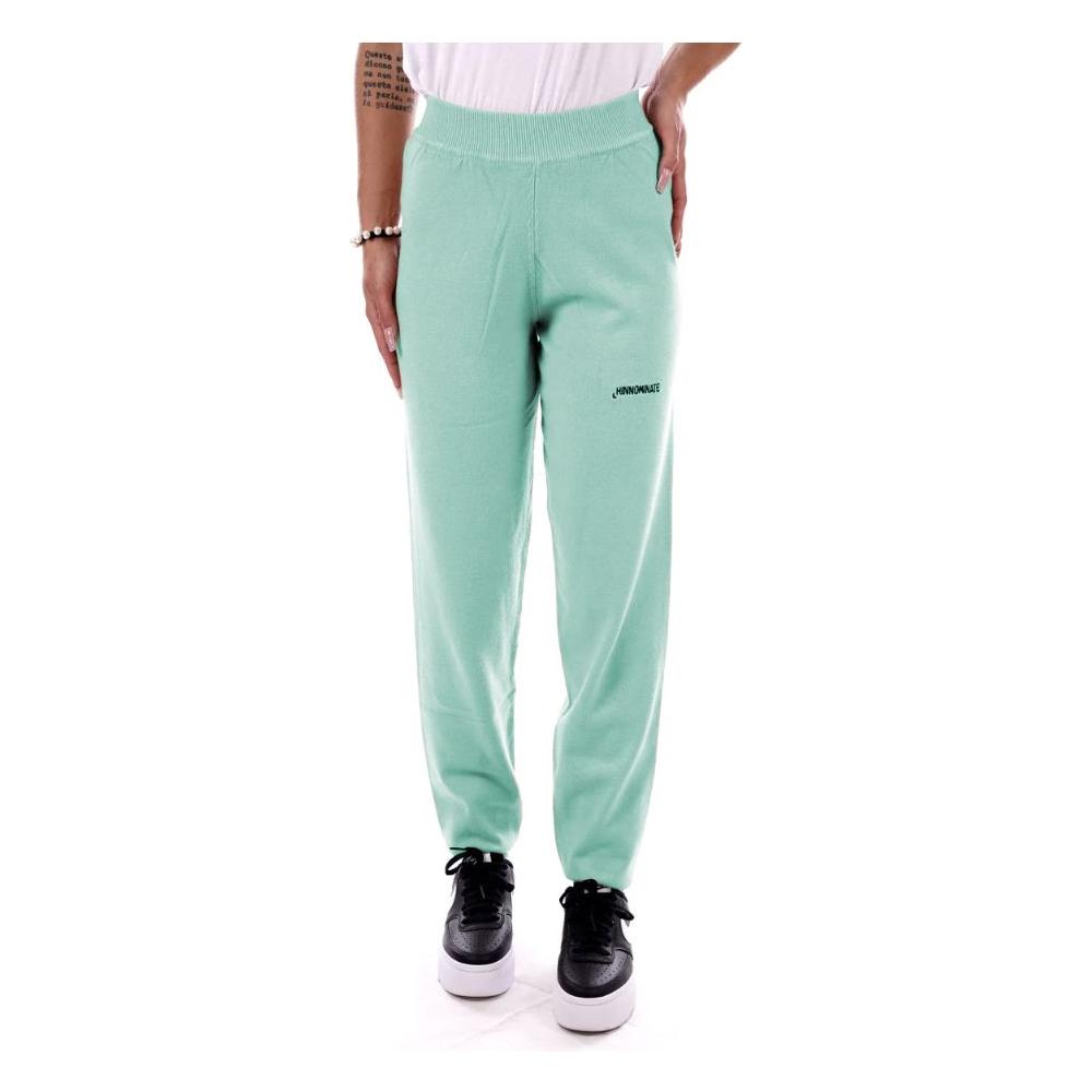 Hinnominate Green Wool Blend Women Pants