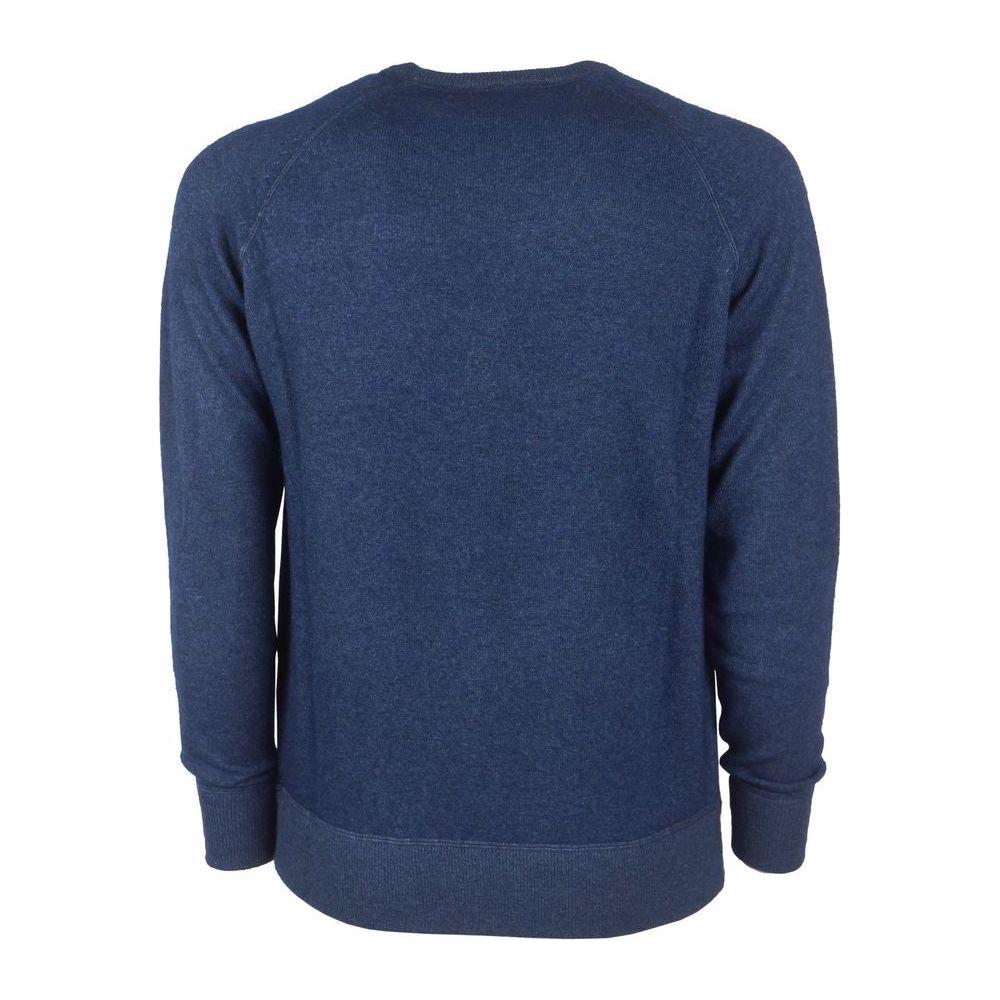Emilio Romanelli Blue Cashmere Men Sweater