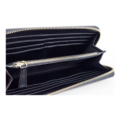 Ungaro Elegant Leather Zippered Wallet in Classic Black