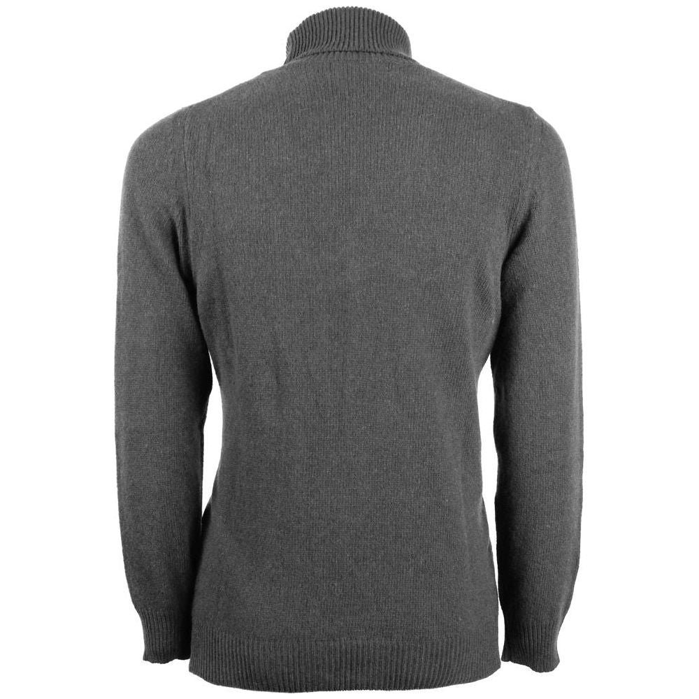 Emilio Romanelli Gray Cashmere Men Sweater