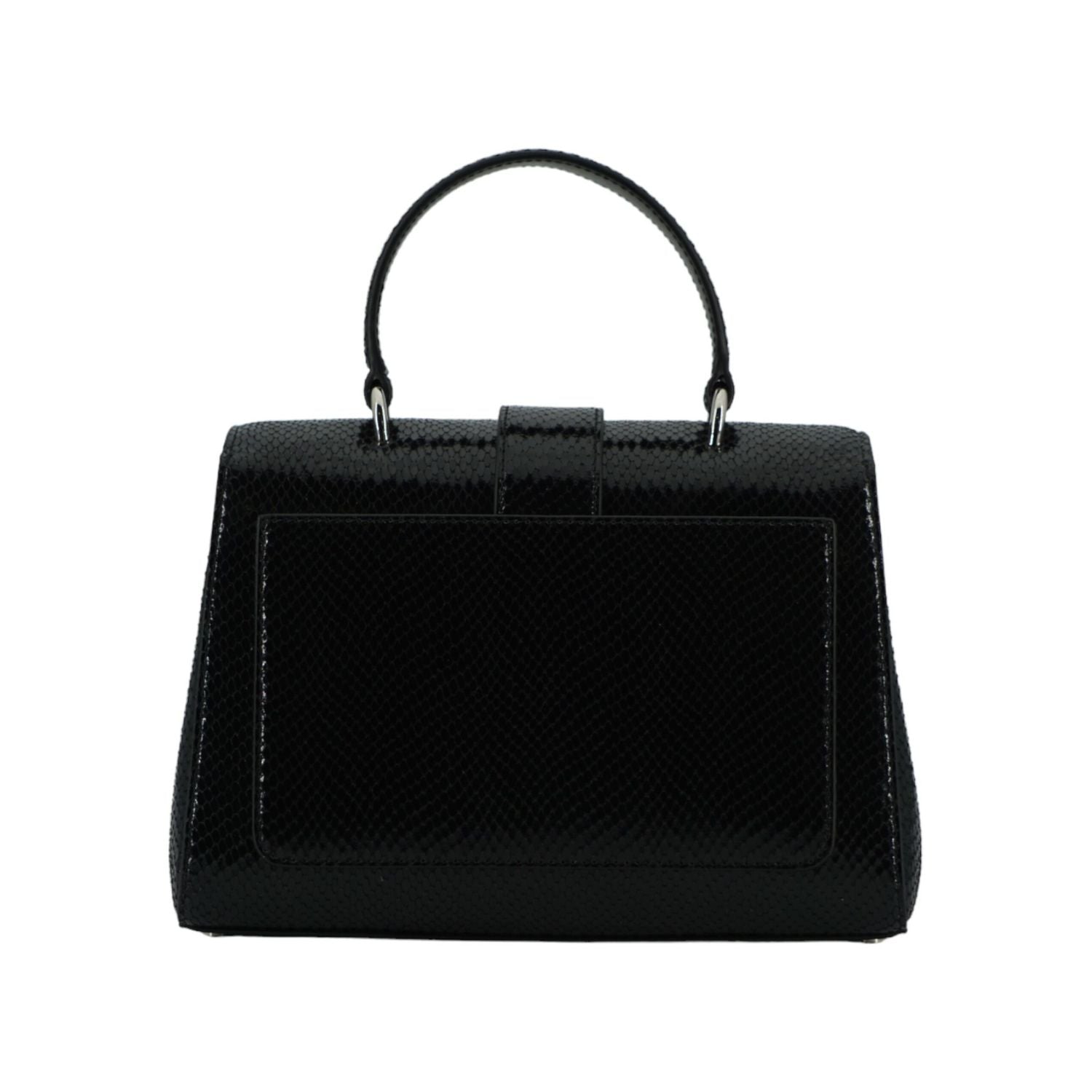 Jimmy Choo Black Leather Top Handle Shoulder Bag