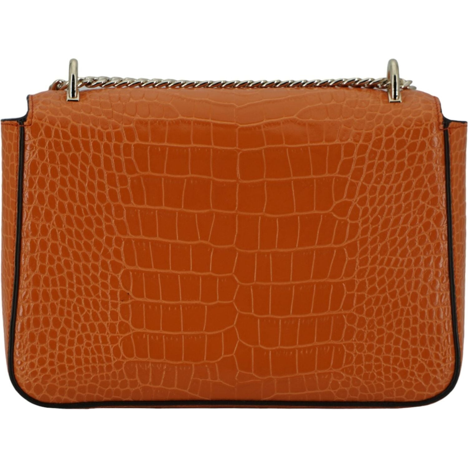 Jimmy Choo Amber Orange Leather Shoulder Bag