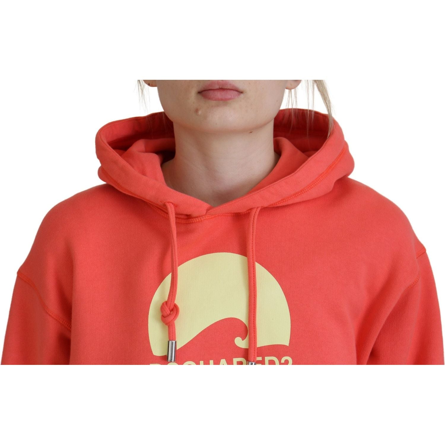 Dsquared² Pink Logo Print Cotton Hoodie Sweatshirt Sweater
