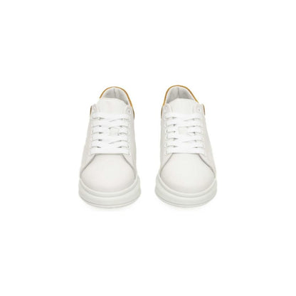 Cerruti 1881 White Cowhide Women Platform Sneaker