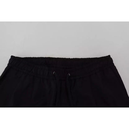 Dolce & Gabbana Black Jogger Jogging Wool Pants