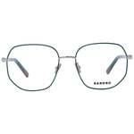 Sandro Green Women Glasses Frame with full-rim metal design, round shape, size 54-17-135, demo lenses, includes branded case.