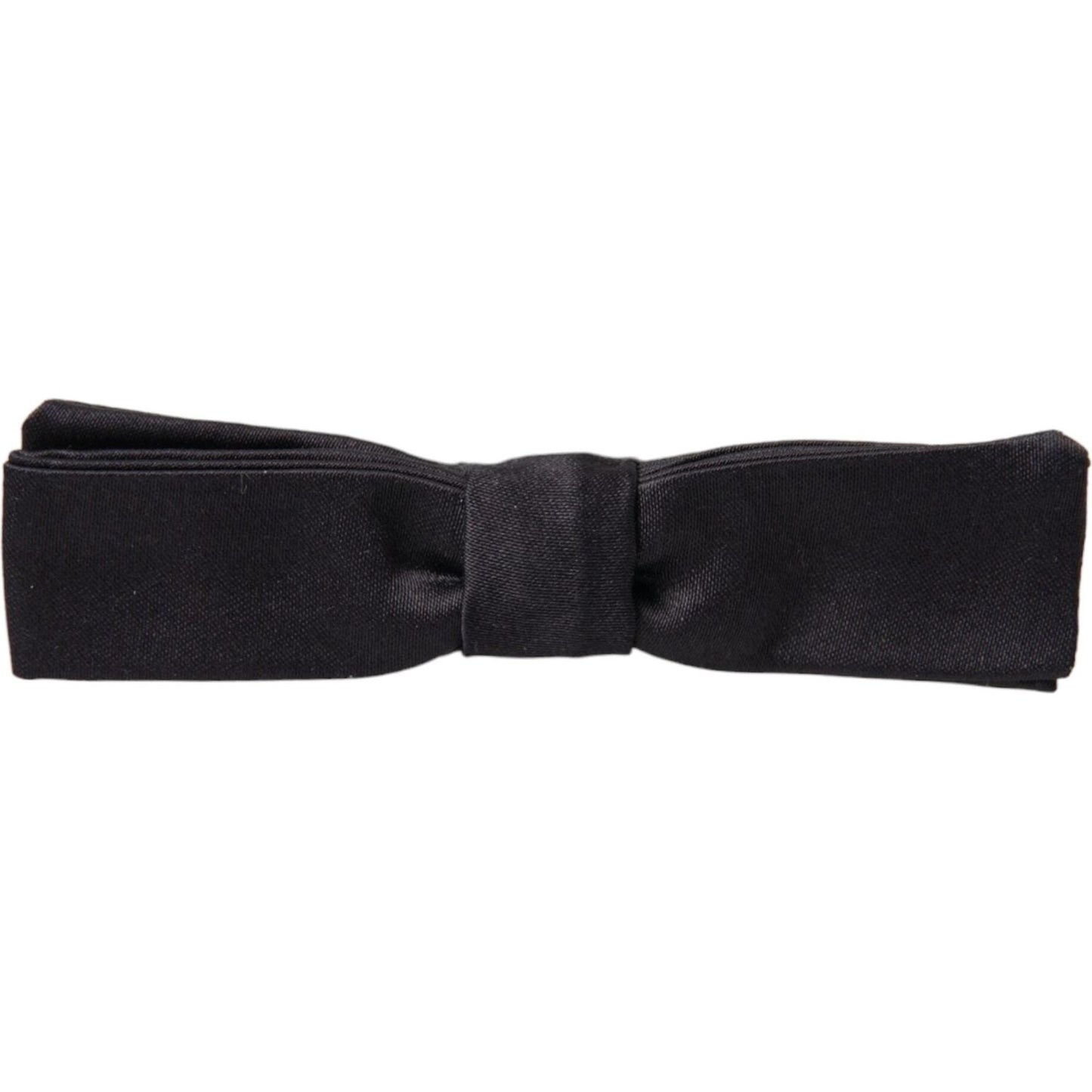 Dolce & Gabbana Dark Gray Silk Adjustable Neck Men Bow Tie