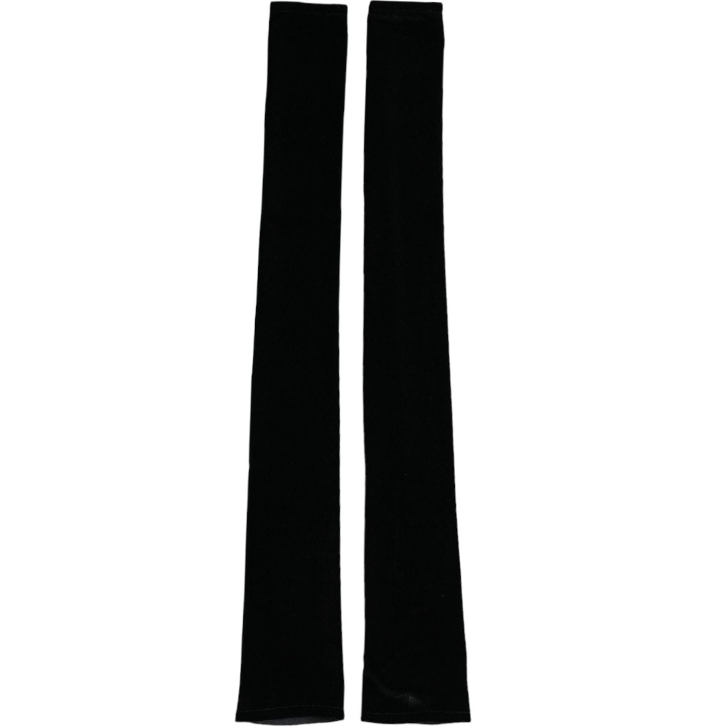 Dolce & Gabbana Black Nylon Finger Less Elbow Long Gloves