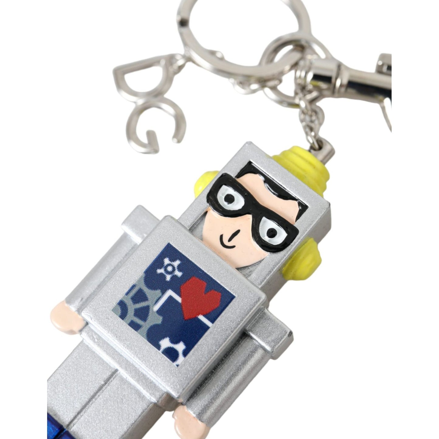 Dolce & Gabbana Multicolor Astronaut Space Metal Logo Keyring Keychain