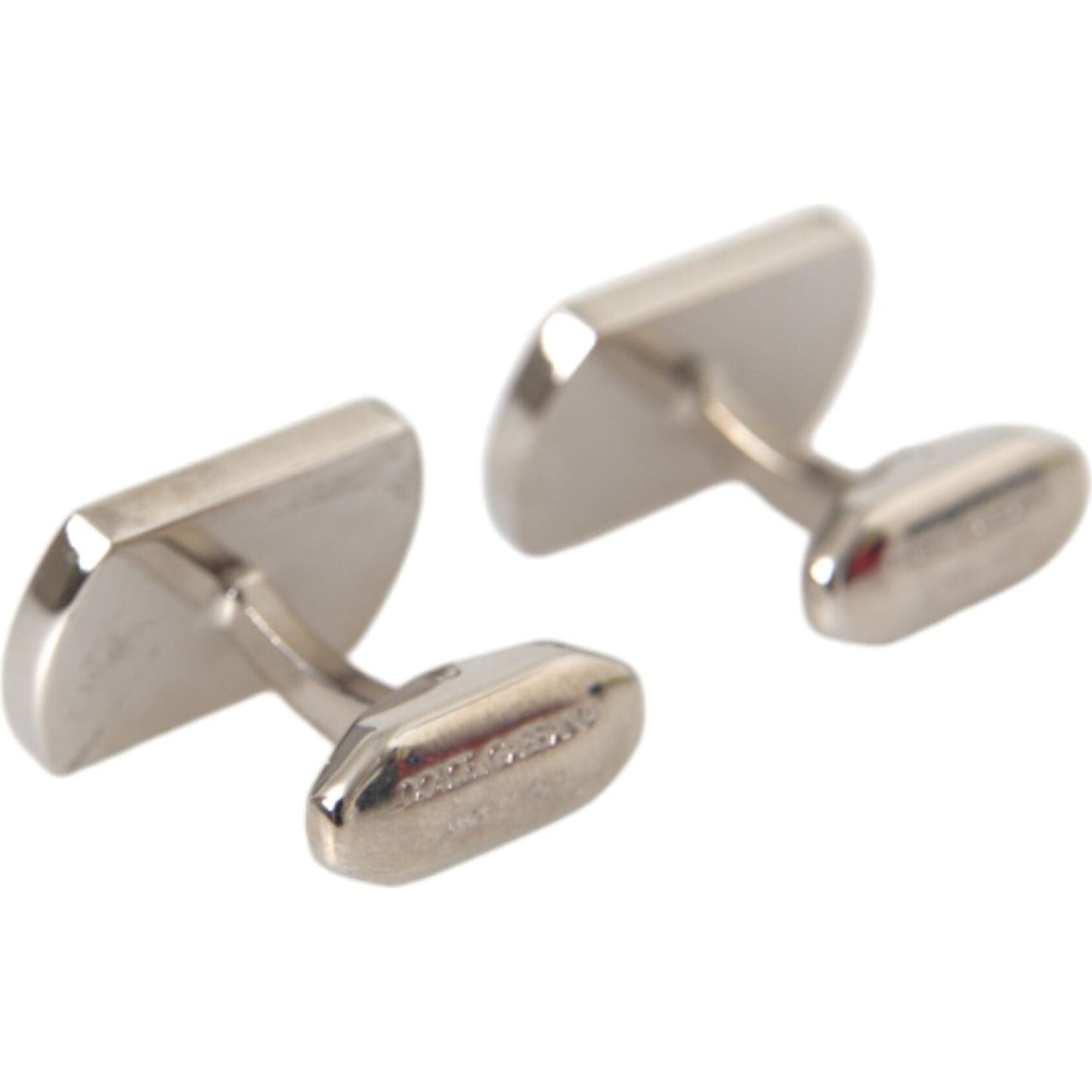 Dolce & Gabbana Silver Gold Plated Metal Brass Pin Cufflinks Cufflinks