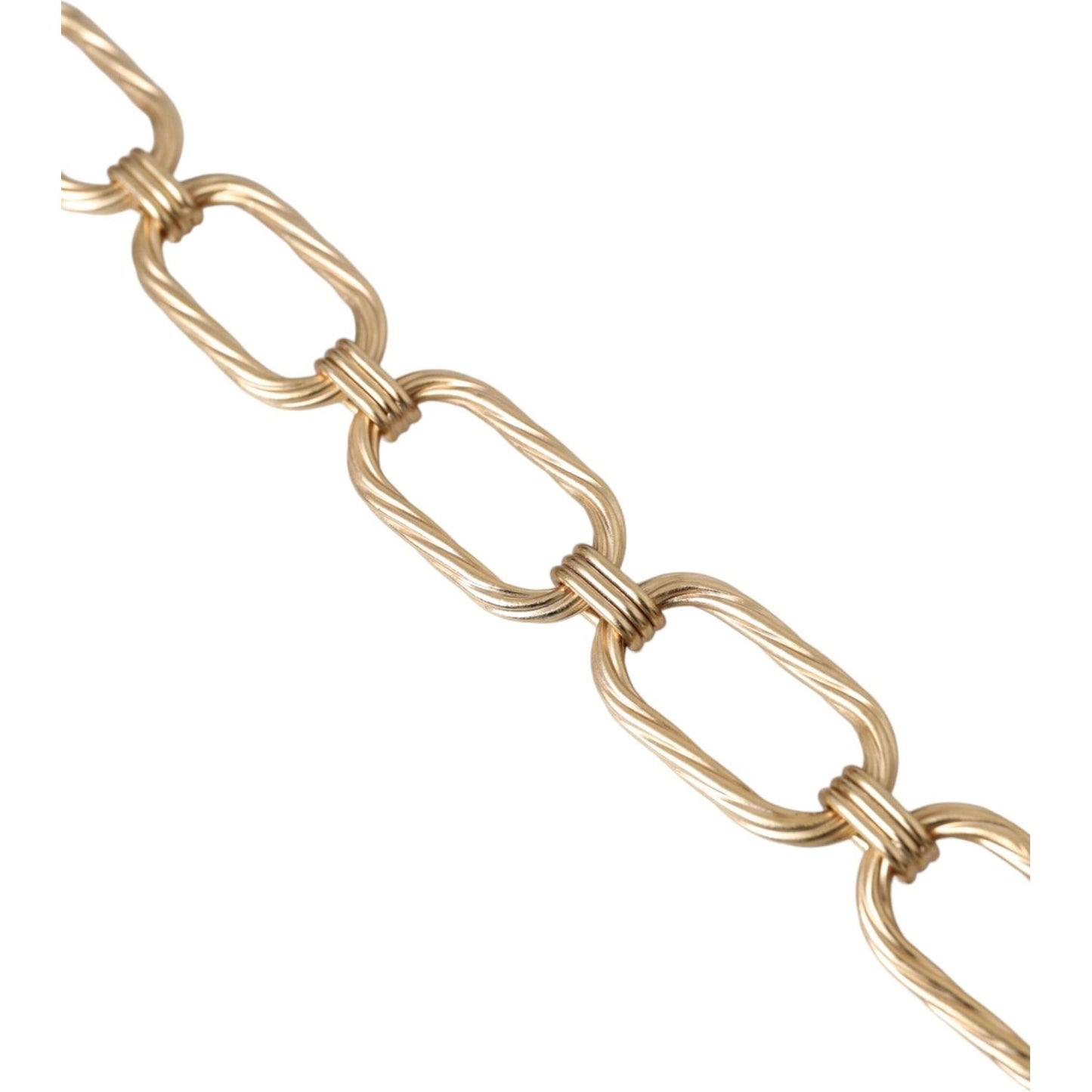 Dolce & Gabbana Gold Tone Brass Large Link Chain Jewelry Necklace Necklace