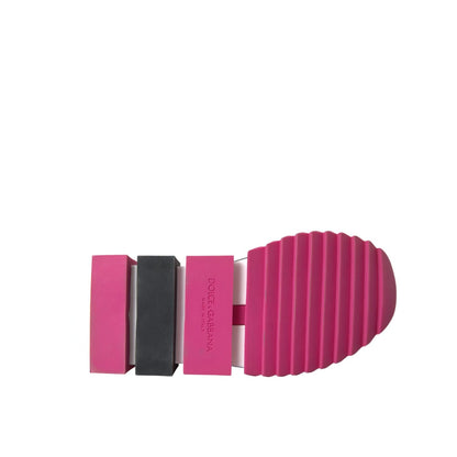 Dolce & Gabbana Pink Sorrento Crystals Sneakers Shoes Dolce & Gabbana