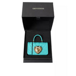 Dolce & Gabbana Turquoise Silicone Devotion Heart Bag Cover Hand Airpods Case BAG1111