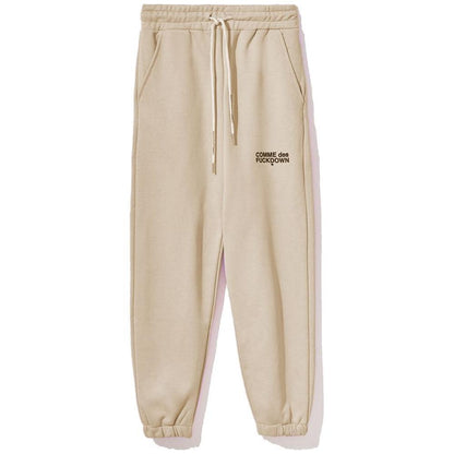 Comme Des Fuckdown Beige Cotton Women Sweatpant