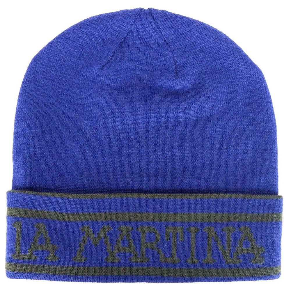 La Martina Blue Wool Men Cap