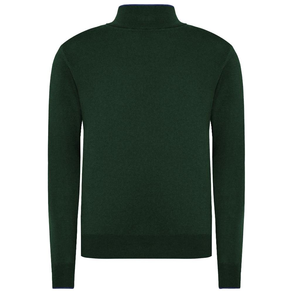 La Martina Green Wool Men Sweater