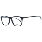 Lozza Black Men Glasses Frame, plastic full-rim rectangle style with demo lenses, size 53-16-145, includes branded case.