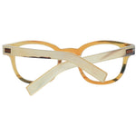 Ermenegildo Zegna Multicolor Men Glasses Frame, full-rim horn material, round style with demo plastic lenses, size 47-23-145.