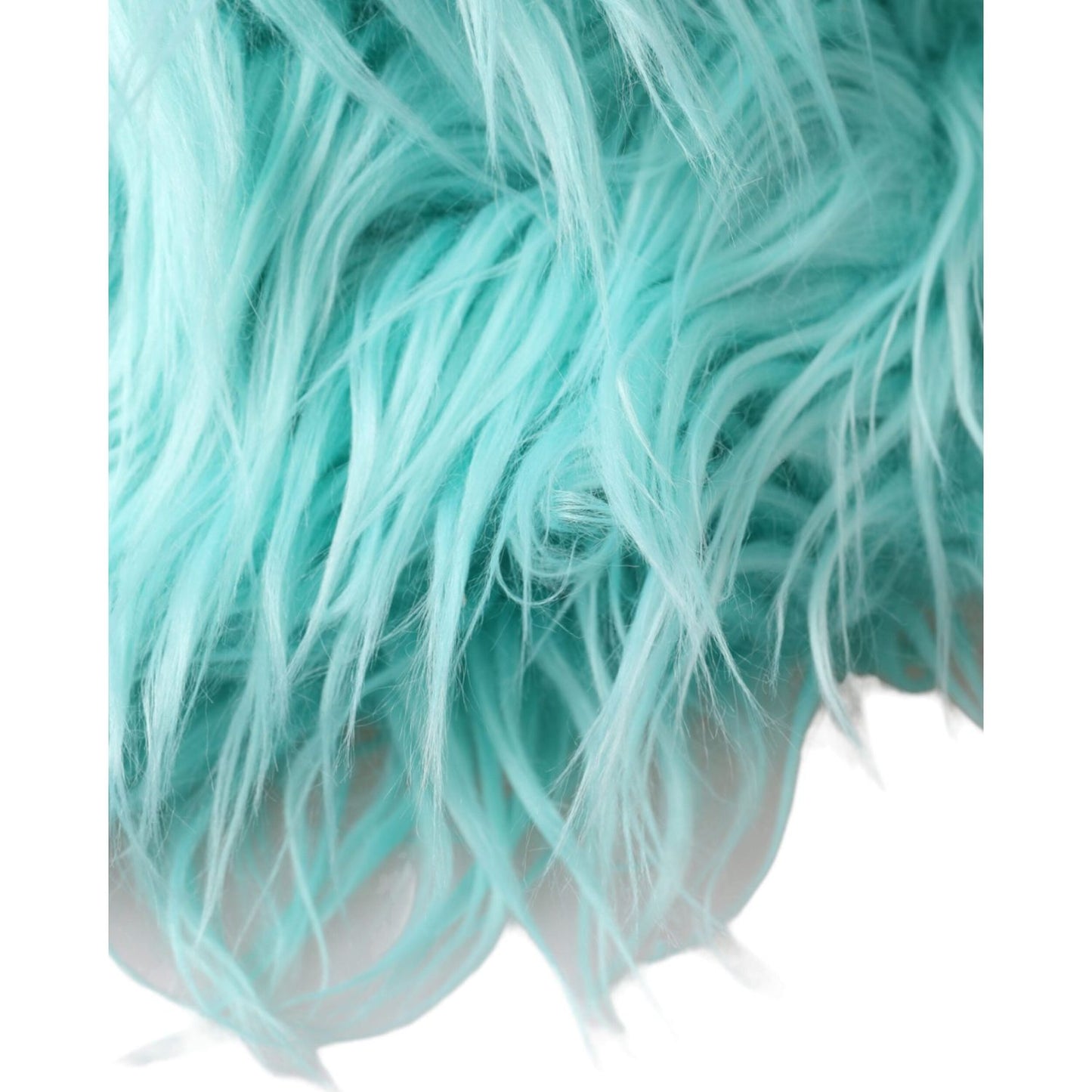 Dolce & Gabbana Mint Green Acrylic Fur Womens Bucket Hat