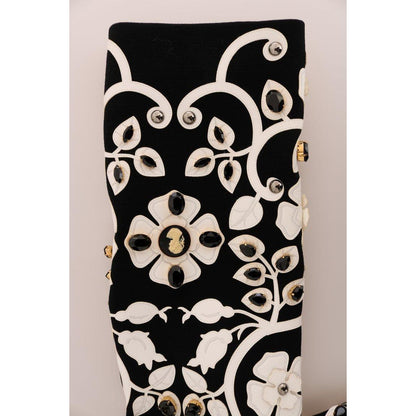 Dolce & Gabbana Black Baroque Floral Crystal Jacket Coats & Jackets