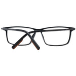 Ermenegildo Zegna Black Men Glasses Frame, full-rim plastic rectangle shape with demo lenses, includes branded case.