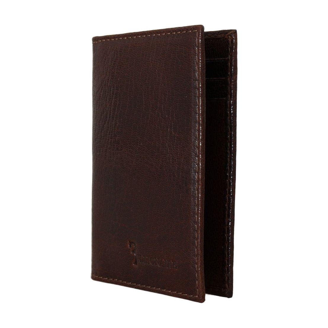 Billionaire Italian Couture Brown Leather Bifold Wallet