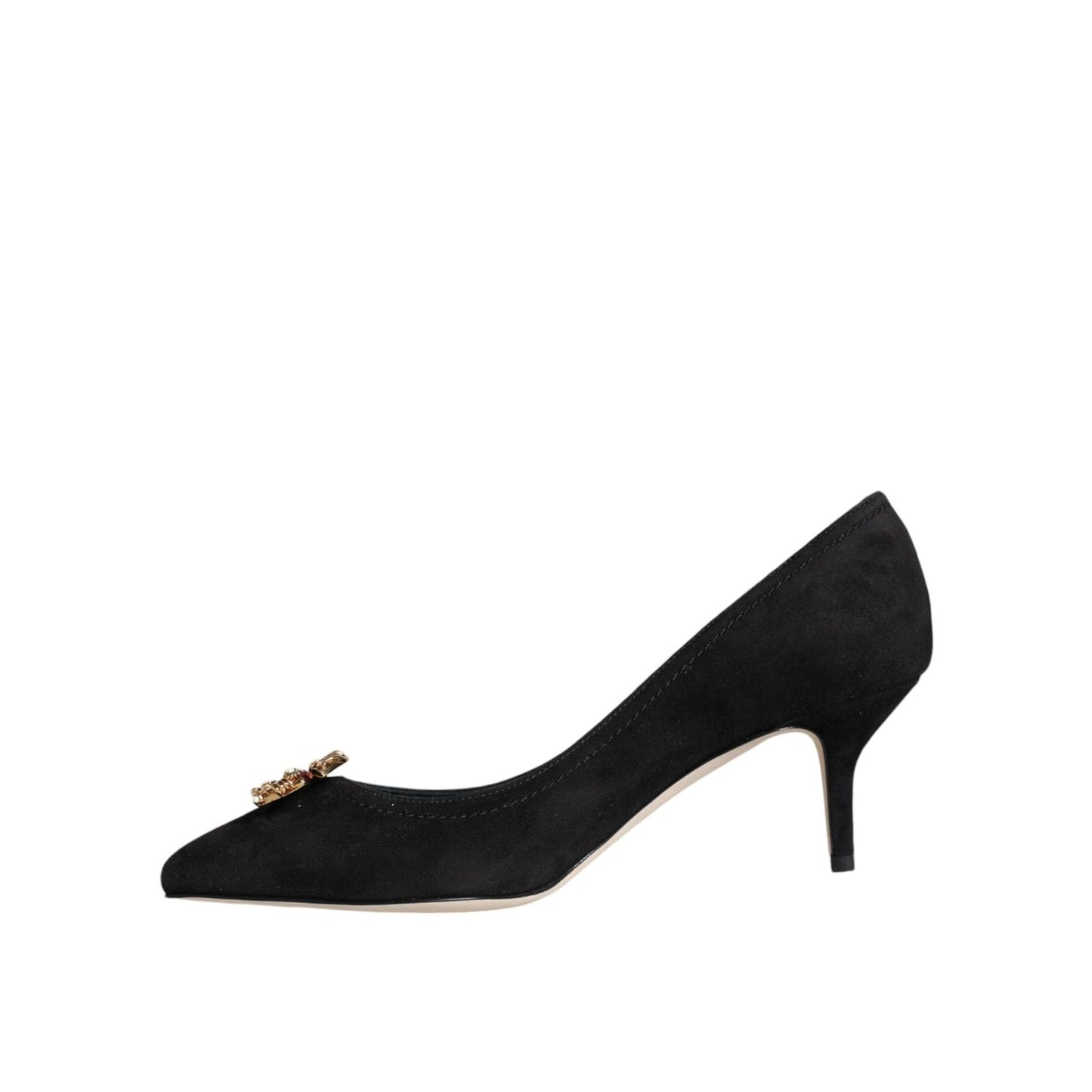 Dolce & Gabbana Black Amore Suede Bellucci Heels Pumps Shoes