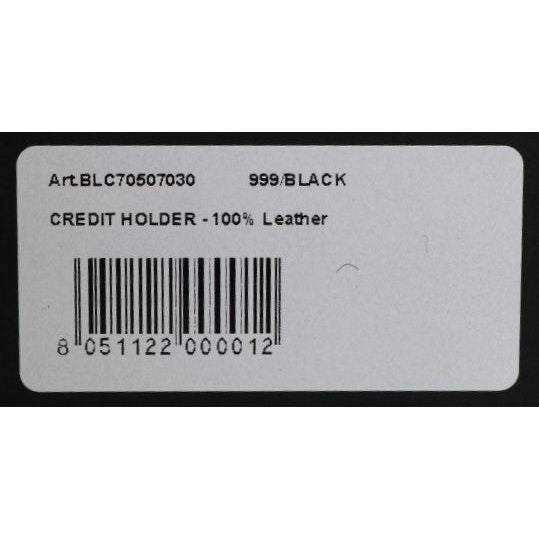 Billionaire Italian Couture Black Leather Cardholder Wallet Wallet