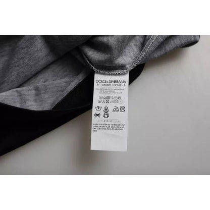 Dolce & Gabbana Black White Jazz Print Cotton Short Sleeves T-shirt