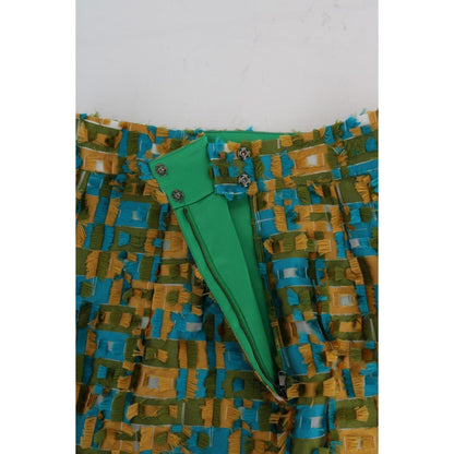 Dolce & Gabbana Multicolor Jacquard Straight Pencil Skirt
