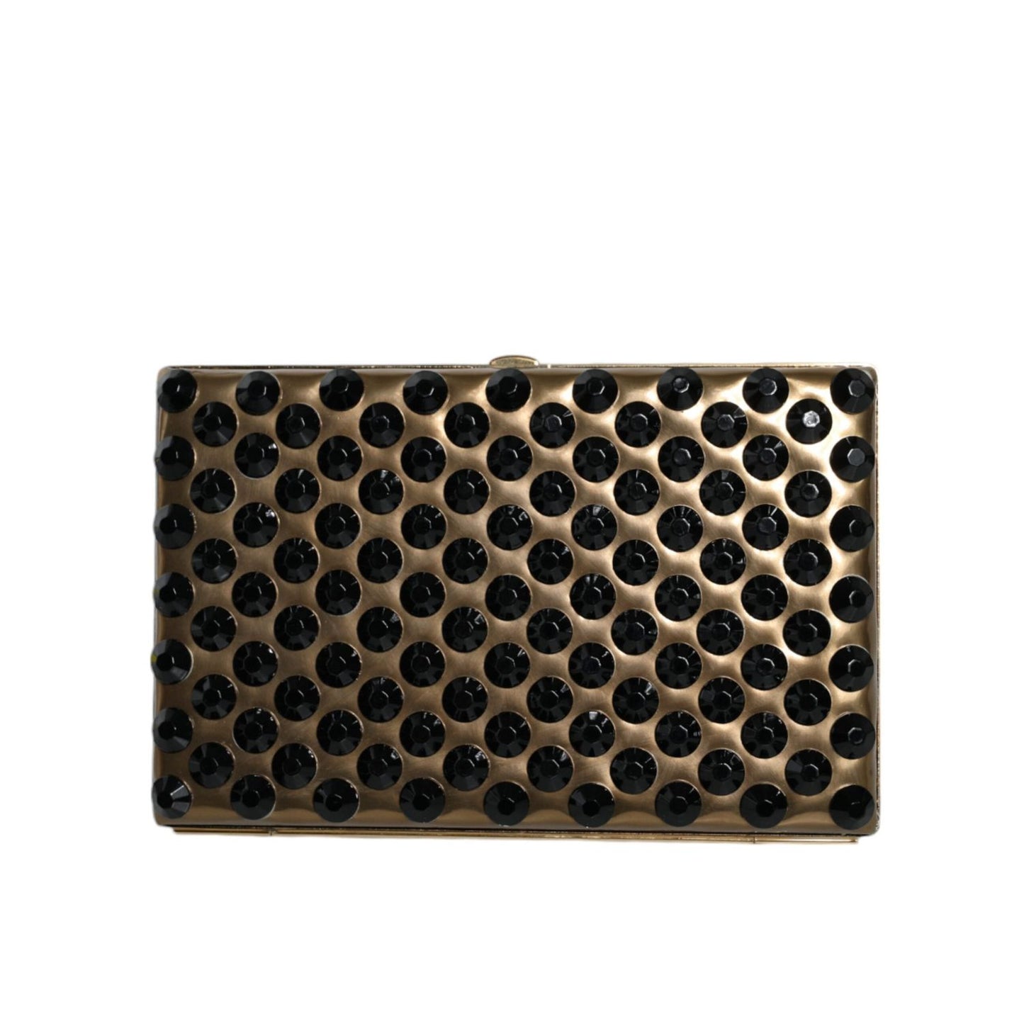 Dolce & Gabbana Gold Crystal Bifold Clutch Evening Party Women Purse Bag