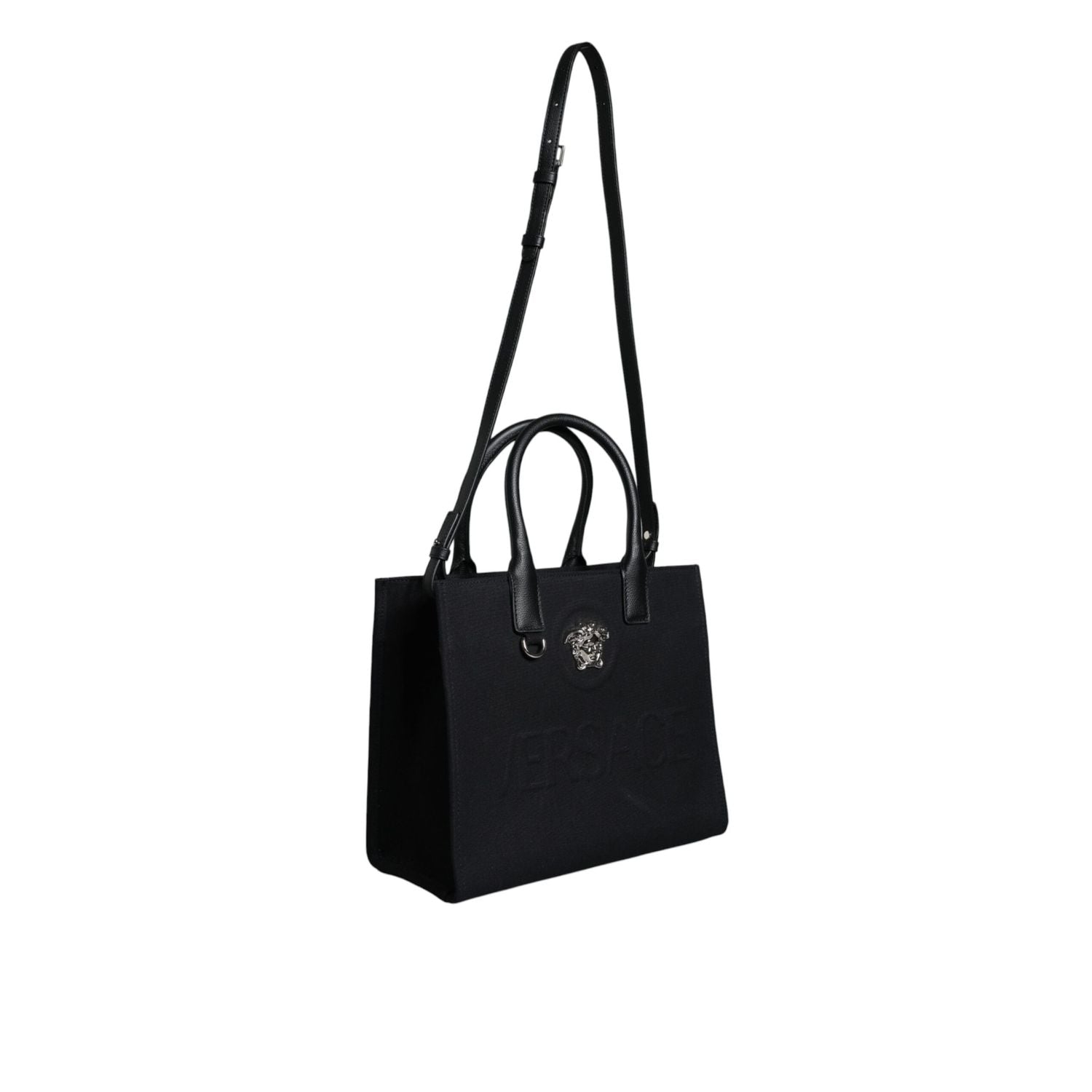 Front view with bag zipped and handles upright.