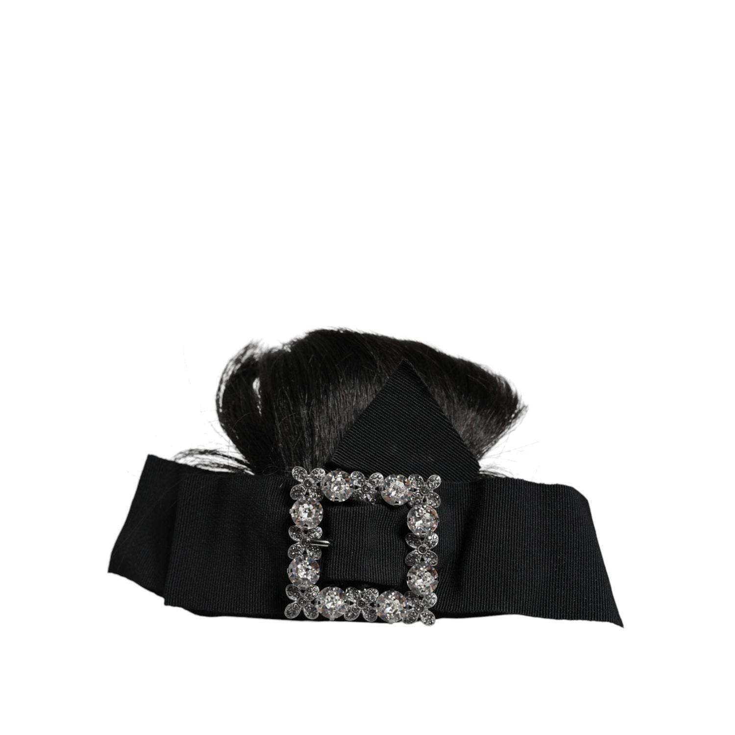 Dolce & Gabbana Black Hair Parrucchiera Crystal Headband Diadem
