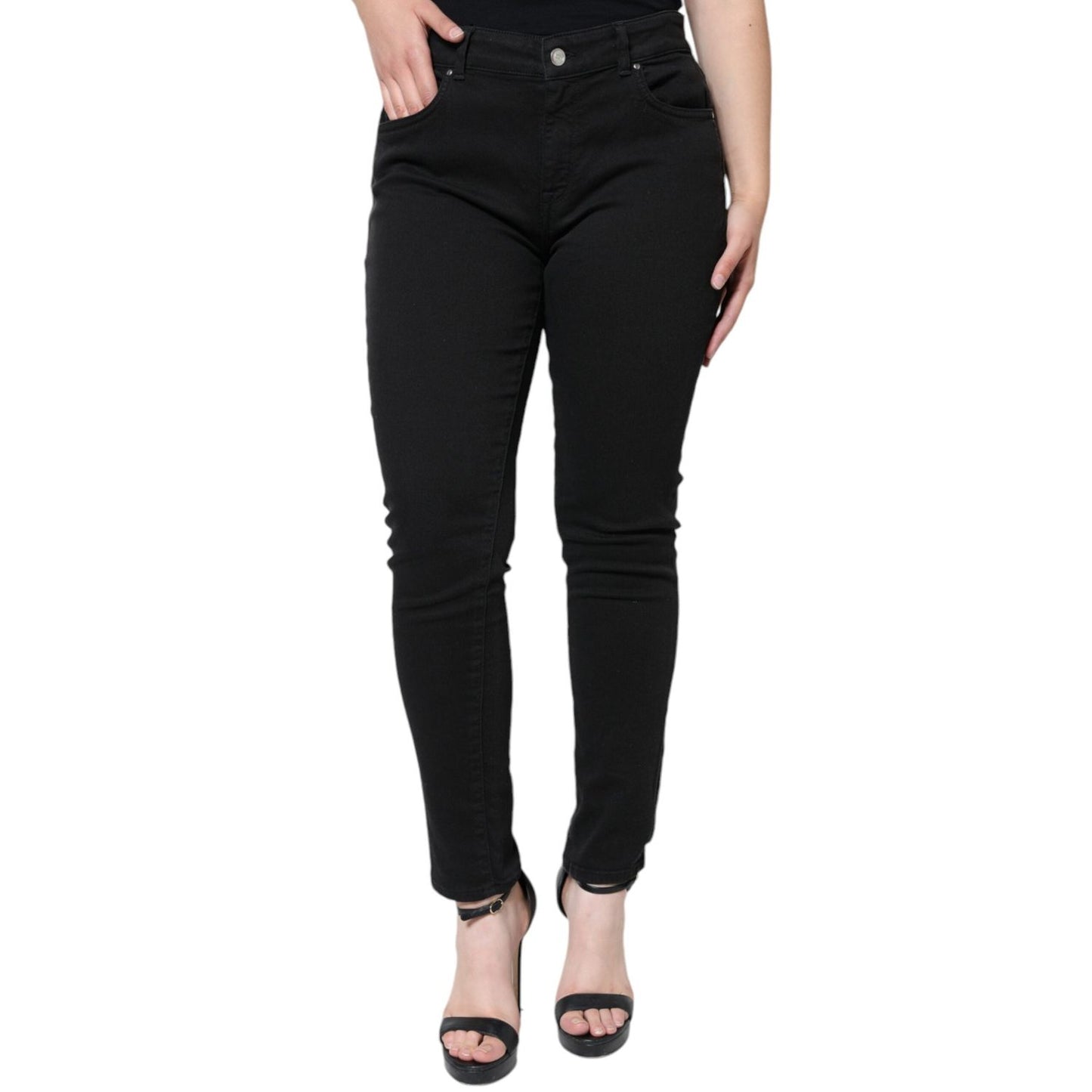 Dolce & Gabbana Black Cotton Stretch Skinny Denim Jeans