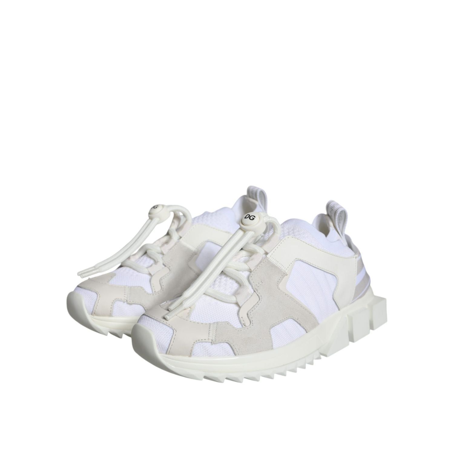 Dolce & Gabbana White Mesh Sorrento Trekking Sneakers Shoes