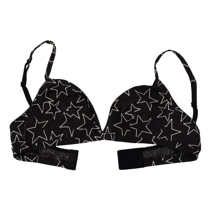 Dolce & Gabbana Black Millennials Star Non Wire Cotton Bra Underwear