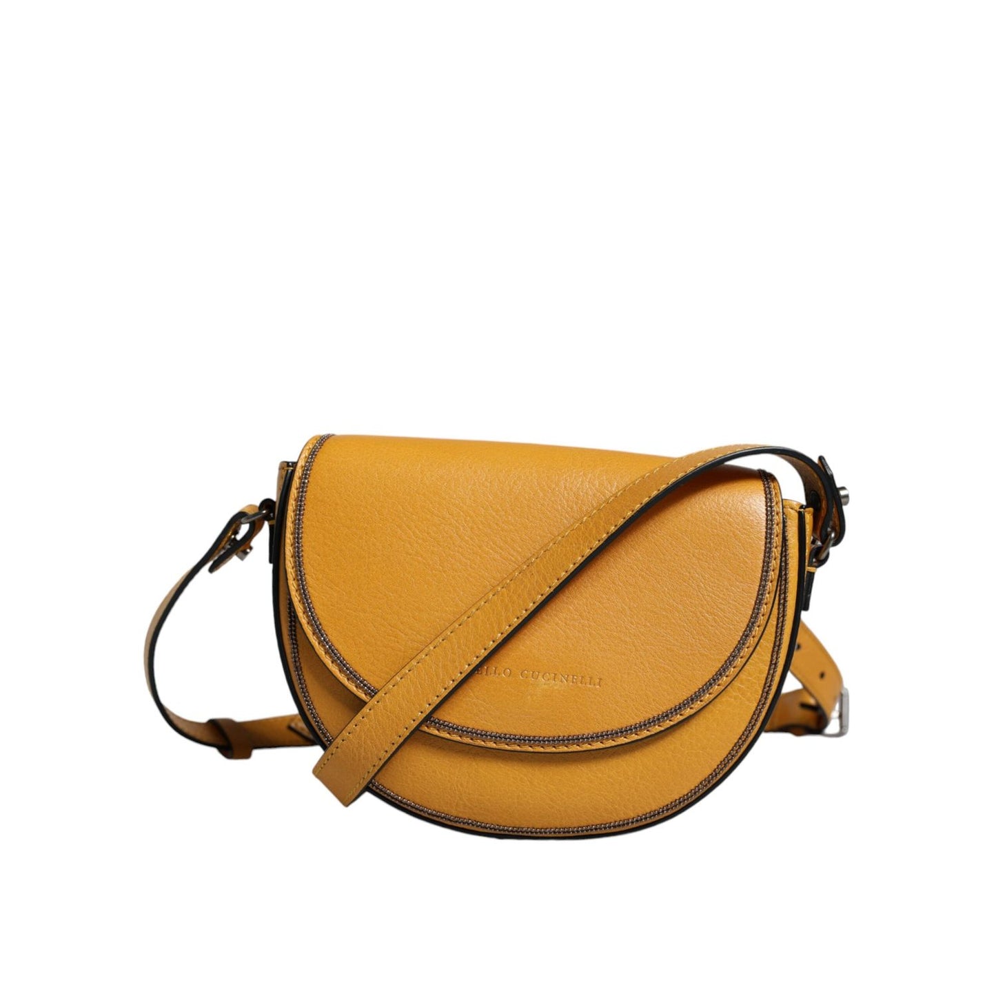 Brunello Cucinelli Light Brown Leather Logo Waist Strap Sling Bag