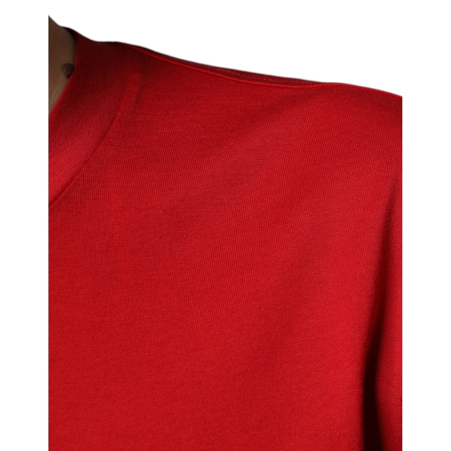Dolce & Gabbana Red Cotton DG Logo Print Crew Neck T-shirt